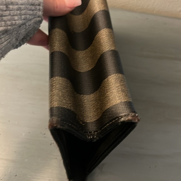 FENDI Pequin Zucca Zucchino Monogram Clutch/Pochette ( Big Size) Brown & Black - Picture 11 of 13